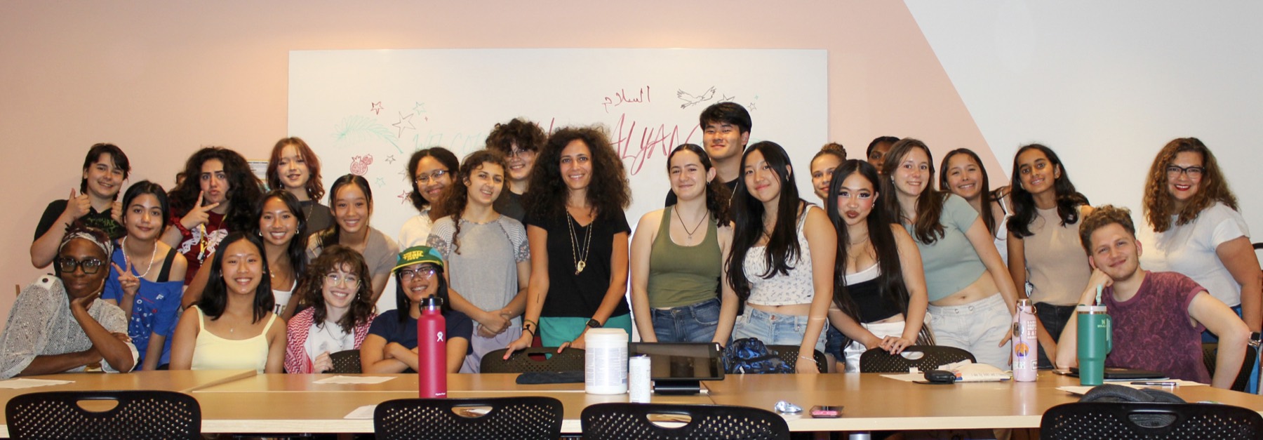 Performing spoken-word poetry